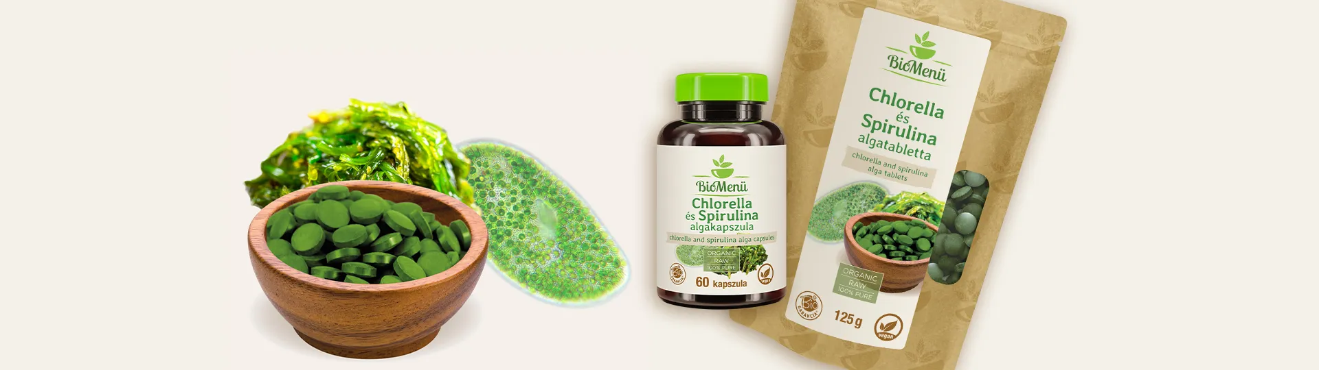 Chlorella și Spirulina - O combinație unică de superalimente! Sursă de vitamine, minerale, proteine ​​și aminoacizi