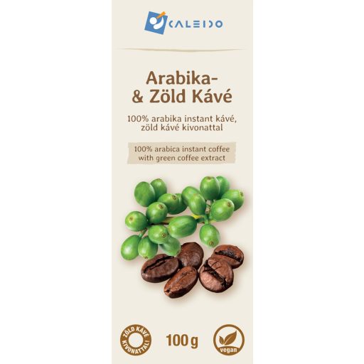 Caleido Cafea Arabica si Cafea Verde 100 g etichetă