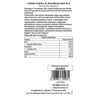 Caleido Cafea Arabica si Ganoderma 50 g imagine produs