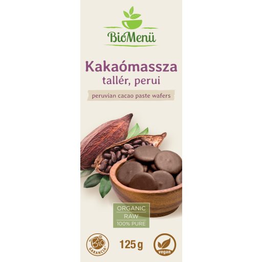 BioMenü bio taler de Cacao Peru 125 g etichetă