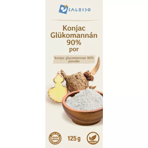 Caleido Konjac Glucomannan 90% pulbere 125 g etichetă
