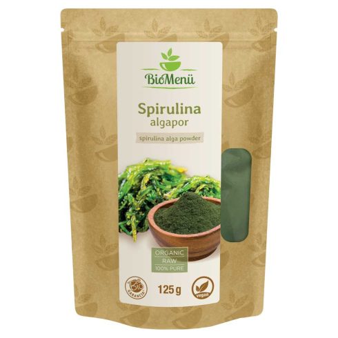 BioMenü bio Spirulina Alga pudră 125 g APROAPE DE DATA EXPIRĂRII