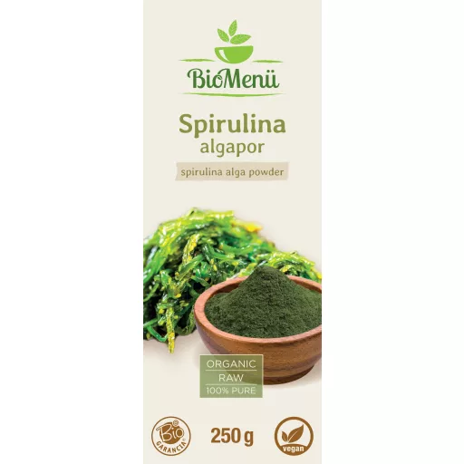 BioMenü Bio SPIRULINA ALGĂ pulbere 250 g etichetă
