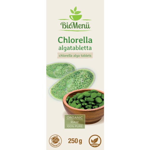 BioMenü bio Chlorella Alga comprimat 250 g etichetă