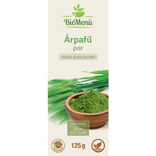 BioMenü bio Iarba de Orz pudră 125 g etichetă