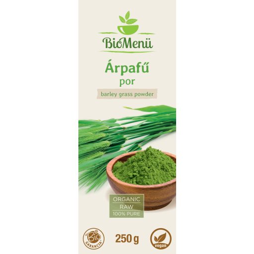 BioMenü bio Iarba de Orz pudră 250 g etichetă