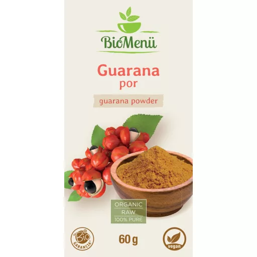 BioMenü bio Guarana pudră 60 g etichetă
