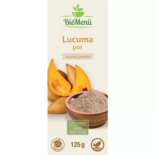 BioMenü bio Lucuma pudră 125 g etichetă