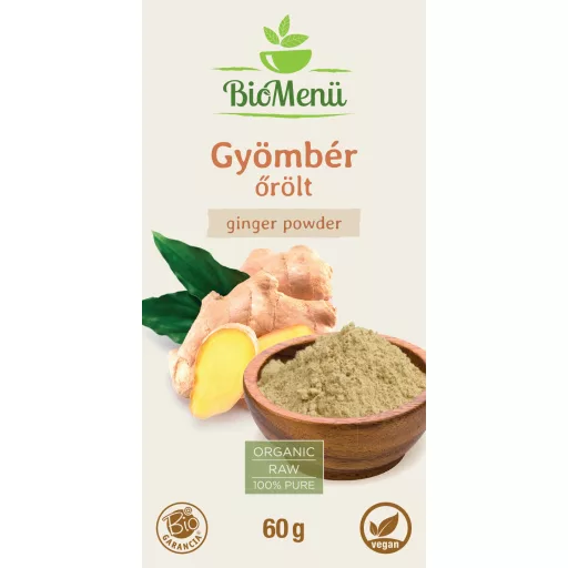 BioMenü Bio GHIMBIR măcinat 60 g etichetă