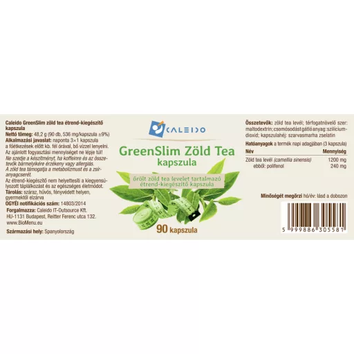 Caleido GreenSlim Ceai Verde capsule 60 buc materie primă