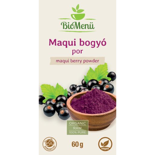 BioMenü bio Maqui pudră 60 g etichetă