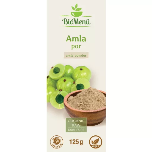 BioMenü bio Amla pudră 125 g etichetă