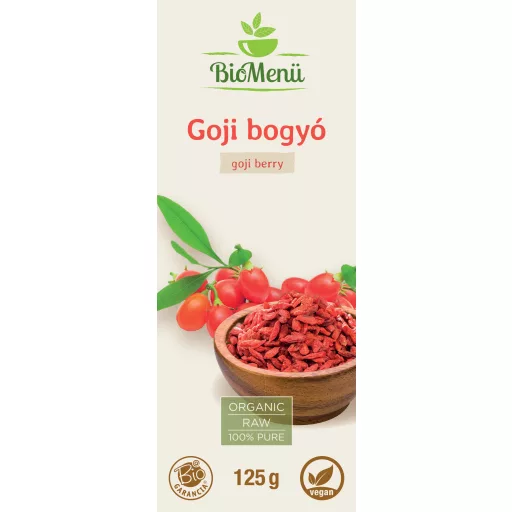 BioMenü bio Goji boabe 125 g etichetă