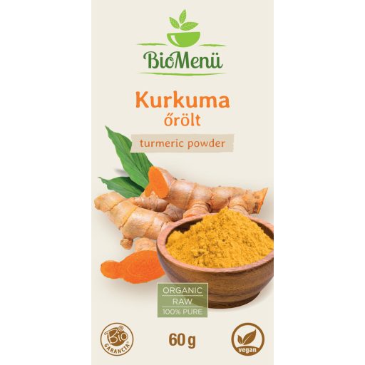 BioMenü bio Turmeric (Curcuma) macinat 60 g etichetă