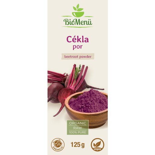 BioMenü bio Sfeclă pudră 125 g etichetă