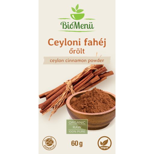 BioMenü bio Scorţişoară de Ceylon pudră 60 g etichetă