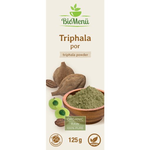 BioMenü bio Triphala pudră 125 g etichetă
