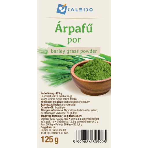 Caleido Iarba de Orz pudră 125 g etichetă