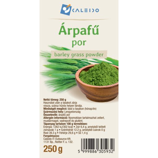 Caleido Iarba de Orz pudră 250 g etichetă