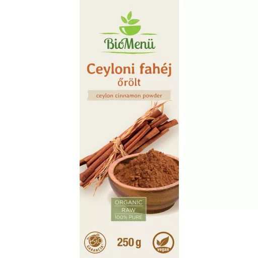BioMenü bio Scorţişoară de Ceylon pudră 250 g etichetă