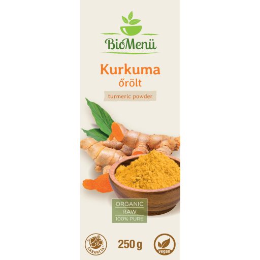 BioMenü bio Turmeric (Curcuma) macinat 250 g etichetă
