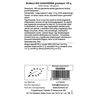 BioMenü bio Ganoderma pudră 100 g imagine produs