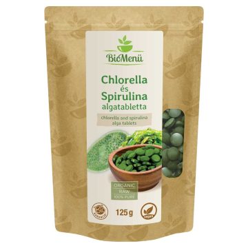 BioMenü bio Chlorella si Spirulina Alga comprimat 125 g