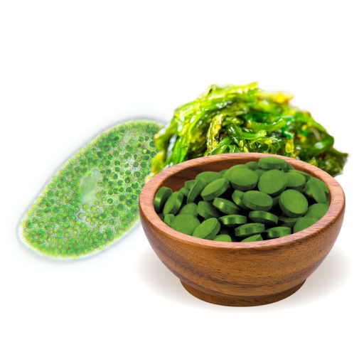 BioMenü bio Chlorella si Spirulina Alga comprimat 125 g materie primă