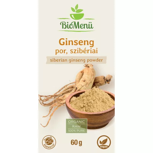 BioMenü bio Ginsengul siberian pudră 60 g etichetă