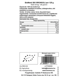 BioMenü bio Broccoli pudră 125 g imagine produs