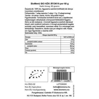 BioMenü bio Afine Albastru pudră 60 g imagine produs