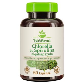 BioMenü bio Chlorella si Spirulina Alga capsule 60 buc imagine produs