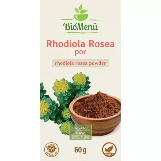 BioMenü bio Rhodiola Rosea pudră 60 g etichetă