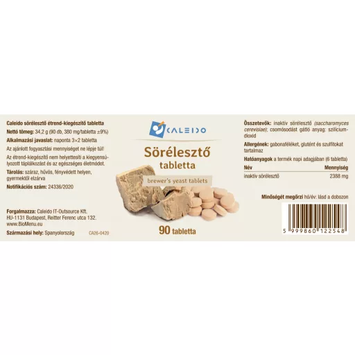 Caleido Drojdie de Bere comprimate 90 buc etichetă