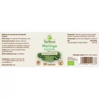 BioMenü bio Moringa capsulă 60 buc imagine produs