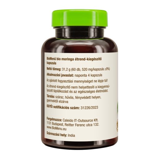 BioMenü bio Moringa capsulă 60 buc