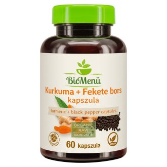 BioMenü bio Turmeric (Curcuma) + Piper negru capsulă 60 buc imagine produs