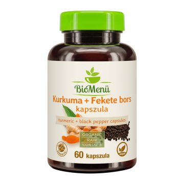 BioMenü organic Turmeric + Piper negru capsulă 60 buc