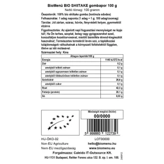 BioMenü Bio Shiitake ciupercă pudră 100 g imagine produs