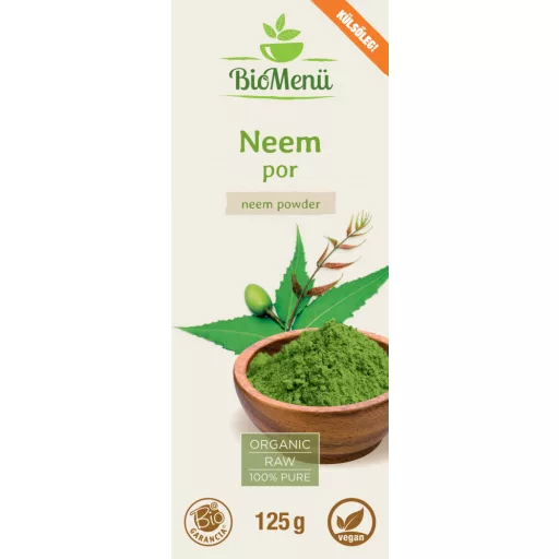BioMenü bio Neem pudră 125 g etichetă
