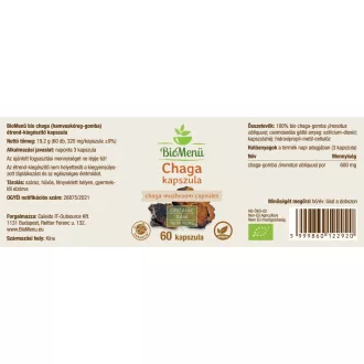 BioMenü bio Chaga ciupercă capsule 60 buc imagine produs