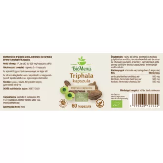 BioMenü bio Triphala capsulă 60 buc imagine produs