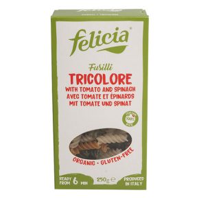   Felicia Bio paste gluten free din orez fusilli trikolor 250 g