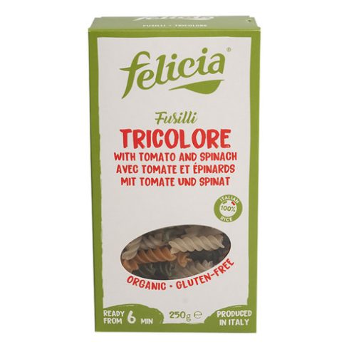 Felicia Bio paste gluten free din orez fusilli trikolor 250 g