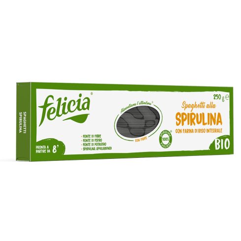 Felicia Bio paste gluten free din orez brun spaghete cu spirulina 250 g