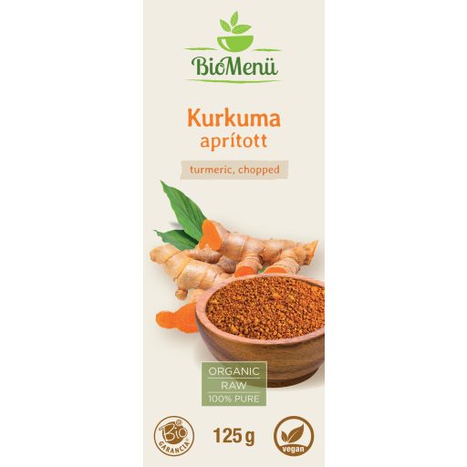 BioMenü Bio Turmeric (Curcuma) tocat 125 g etichetă