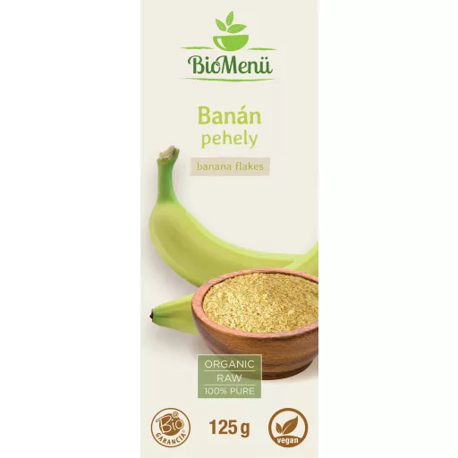 BioMenü Bio Banana fulgi 125 g etichetă