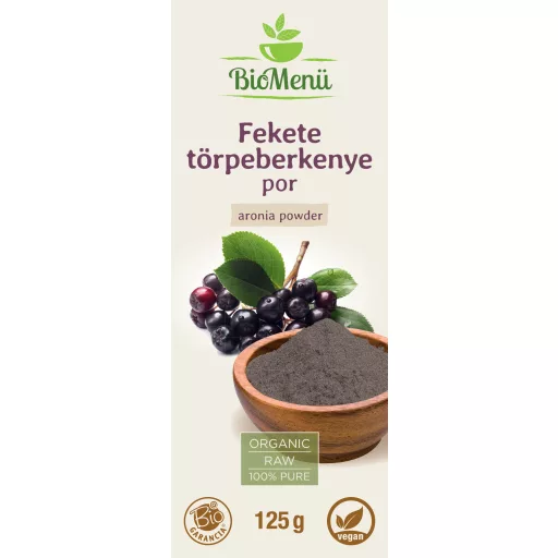 BioMenü Bio Aronia pudră 125 g etichetă