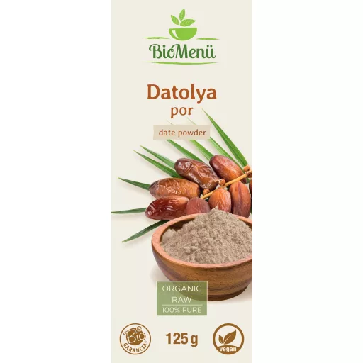 BioMenü Bio Curmale pudră 125 g etichetă