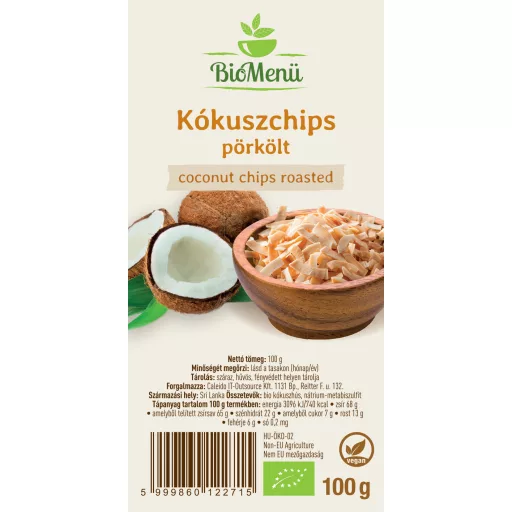 BioMenü Bio Chipsuri de Cocos, tocană 100 g etichetă